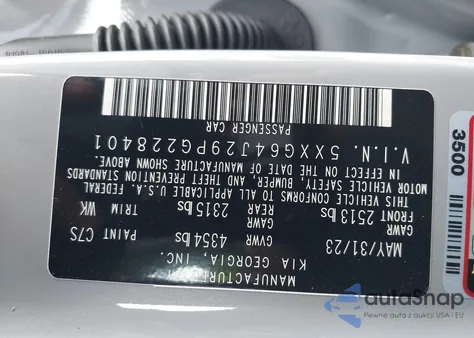 2023 Kia K5 Gt-Line из США, поврежденный, VIN 5XXG64J29PG228401